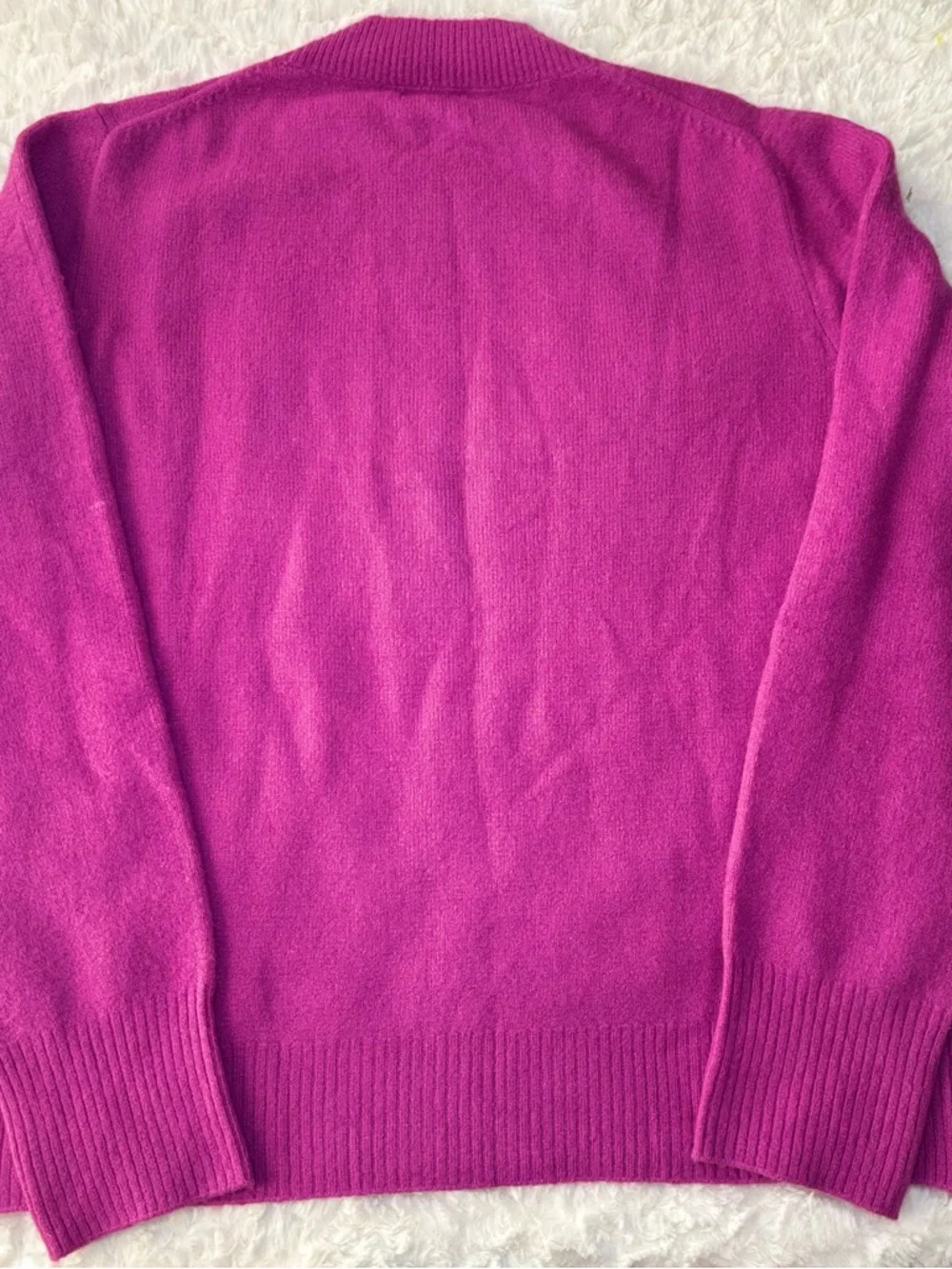 J. Crew Women's Crewneck Sweater in Vibrant Fuchsia Pink